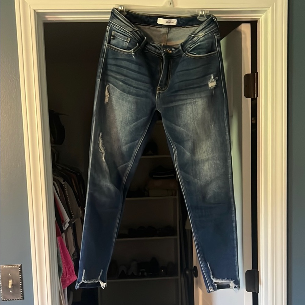 KanCan Dark Blue Distressed Skinny Jeans